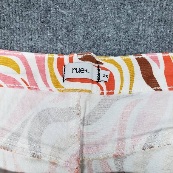 Rue21 Jeans Womens Plus 3X Multicolor Denim Skate Straight Leg Wavy Stretch New - Picture 10 of 12